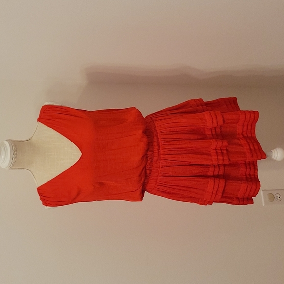 DO+BE Dresses & Skirts - DO+BE Red tiered sleeveless cinch waist dress in size M